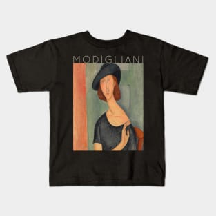 Amedeo Modigliani - Jeanne Hebuterne Au Chapeau Kids T-Shirt